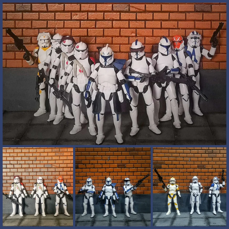 Star Wars 3,75 palca 1/18 501. 212. 91. 91. Klonový vojak Captian Rex Veliteľ Neyo Action Figure Hračky Model Loose Loose