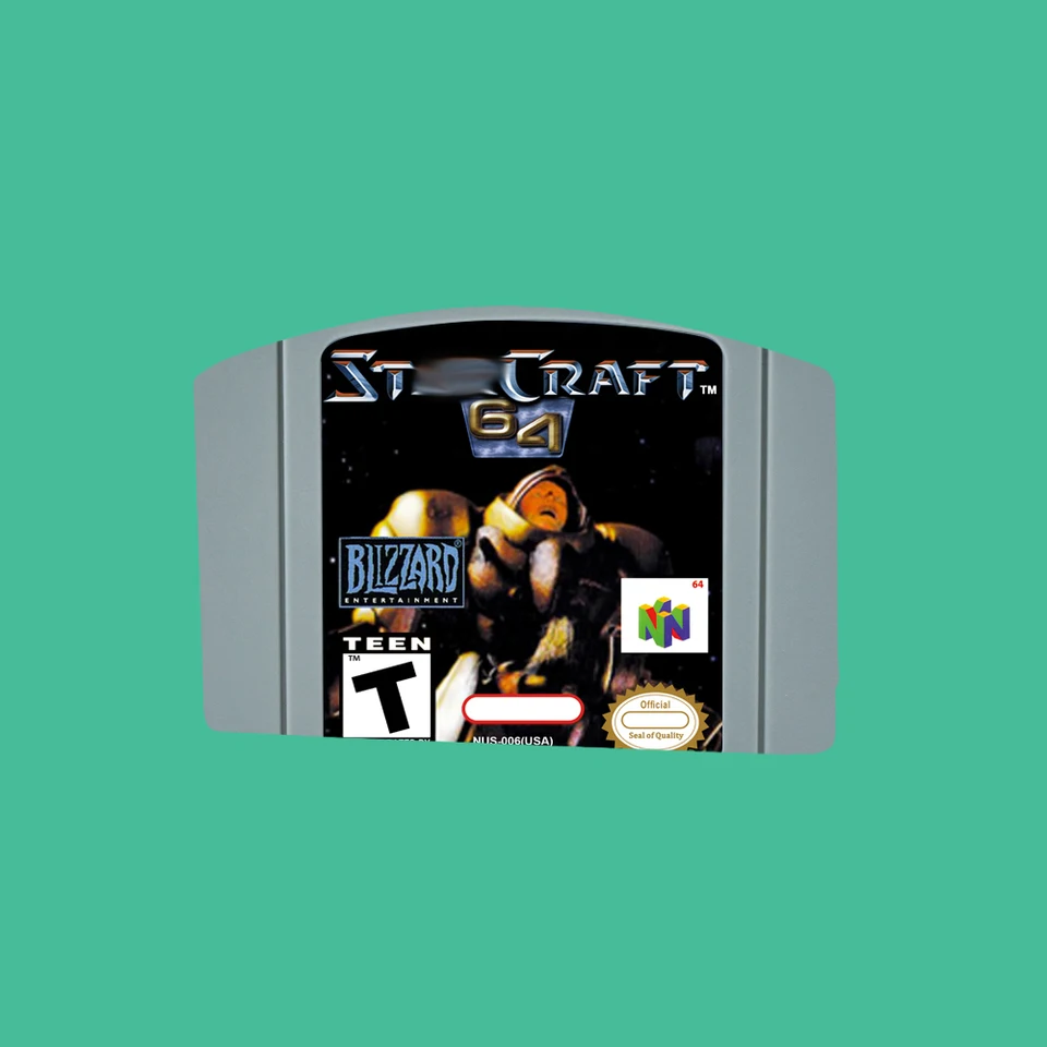 Starcraft 64 -bit game Cabtridge USA NTSC verzia alebo verzia EUR PAL pre konzoly N64