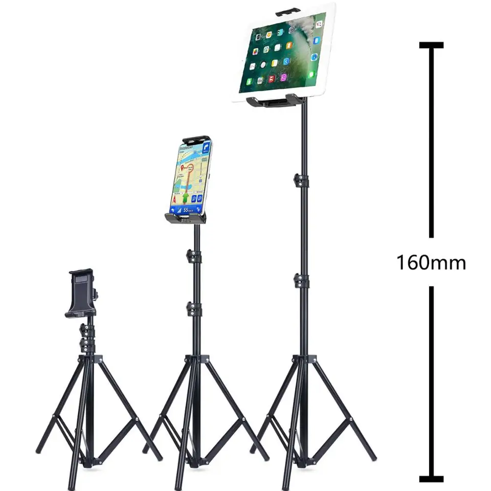Starebný podlahový stojan pre iPad Pro 12.9 Air 2 3 4 20 až 50 palcový nastaviteľný držiak tabletu pre iPhone 12 Mini Pro Promax Mobile Mobile
