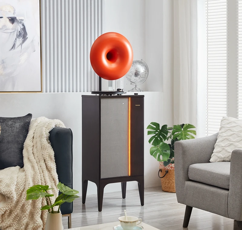 Starodávny gramofón Profesionálny vinylový rekord prehrávač Bluetooth Audio Hifi Gramophone