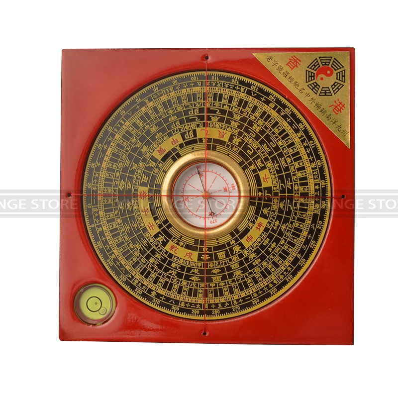 Staroveký čínsky fengshui profesia Compass Square kovový povrch Luopan Luojingyi Professional Master Supplies Domáca dekorácia