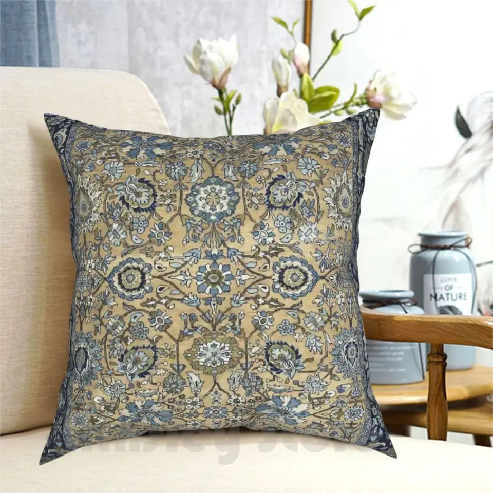 Starožitný perzský sultanabad koberec tlače vankúš tlačený dom Domov mäkký DIY vankúšový kryt vankúš vintage koberec koberec kvetinový koberec