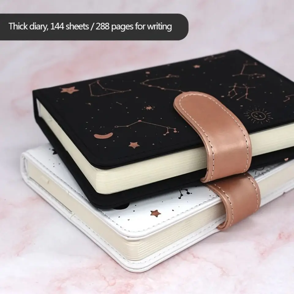 Starry Sky Agenda Planner Notebook A6 PU Leather Consustelation Covert Notebook ručný notebook Soft