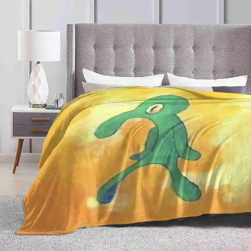 Stará odvážna a drzá najpredávanejšia miestnosť pre domácnosť flanelová prikrývka Squarepants Squidward Cartoon Kids Old Bold and Brash