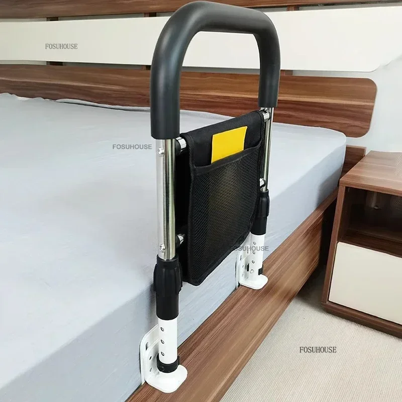 Starší vstávanie pomoci Moderná nehrdzavejúca oceľ Senior Bed Rails Domáca lôžko zábradlie Jednoduchá anti-pádová vložená posteľ Špeciálna zábradlie