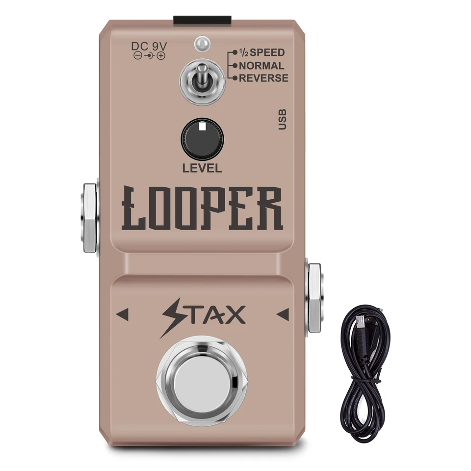 Stax Looper Pedal Station 48K Looper Pedál Unlimited Overdubs 10 minút opakovania neobmedzených overdubov USB port True Bypass