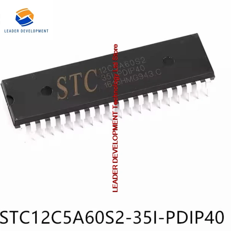 STC STC12C5A60S2-35I-PDIP40 STC12C5A60S2 35I PDIP40 12C5A60S2 MULTI-Serial 8051 s jedným čipovým mikropočítačom ISP EEPROM.