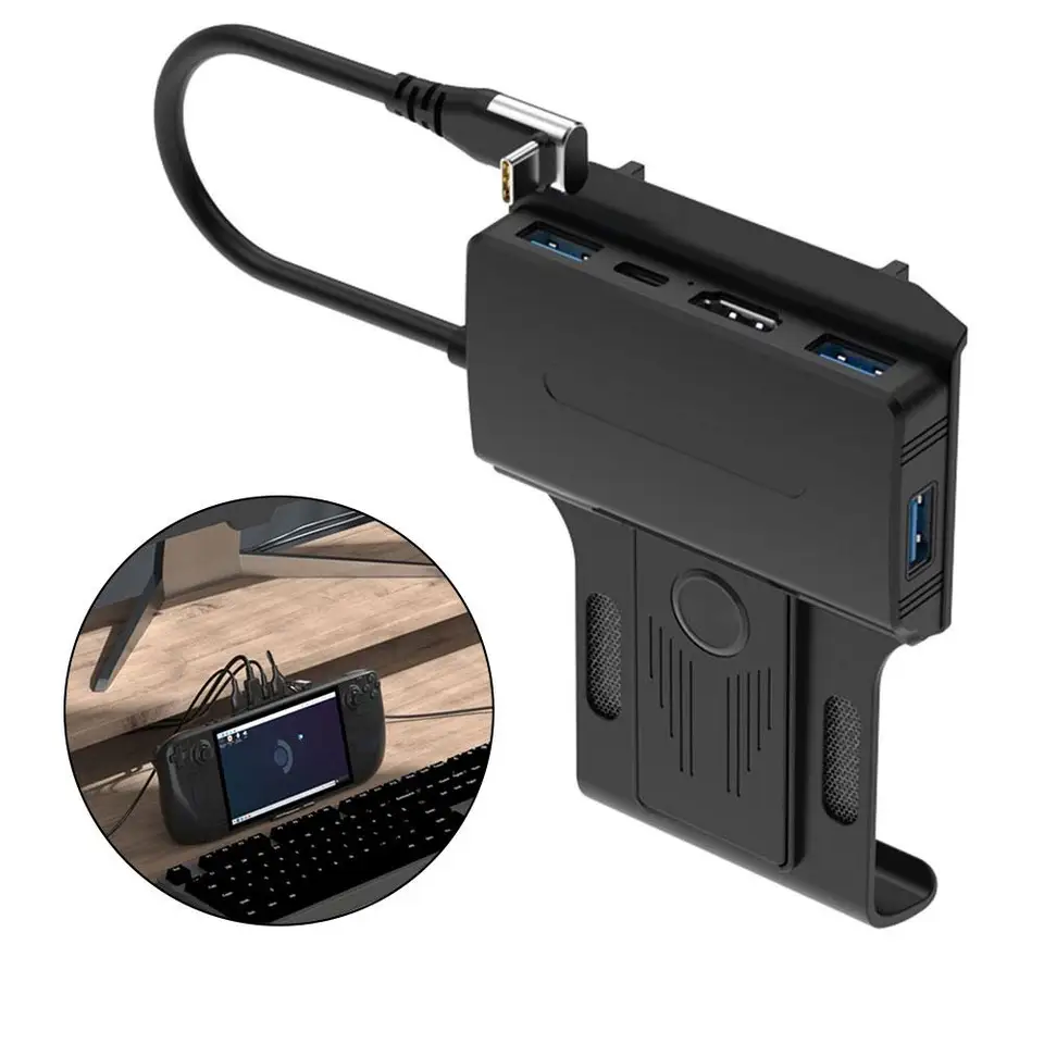 Steam Dock Docking Station Base Transform Transform to RJ45 Ethernet Dock, Rog C Steam Console s Ally OLED USB I0H7