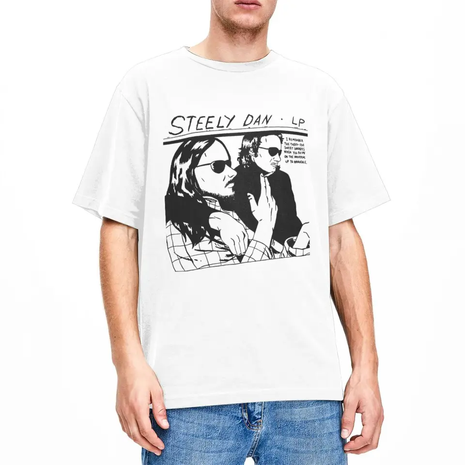 Steely Dan pre fanúšikov Tričko Singer Singer Fashter Tričká krátke rukávy Úžasné vrcholy leto čistá bavlna o krk nadmerné vrcholy