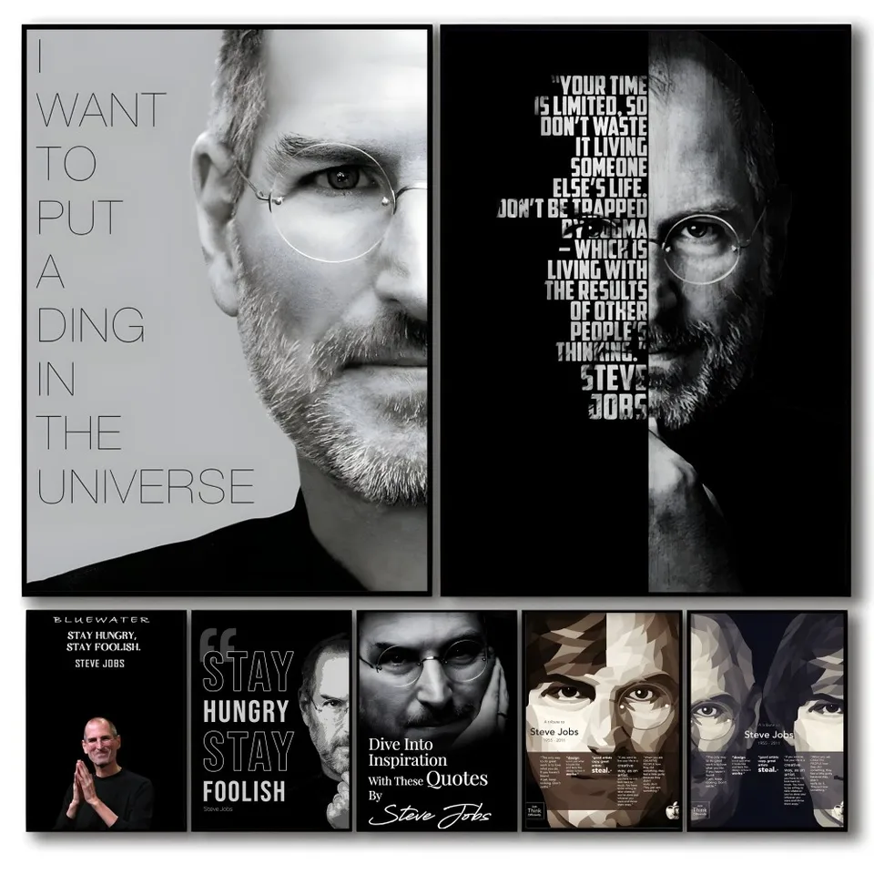 Steve Jobs Úspech Citáty Self-pasívne umenia vodotesná papierová nálepka kaviareň kaviareň Bar izba dekor