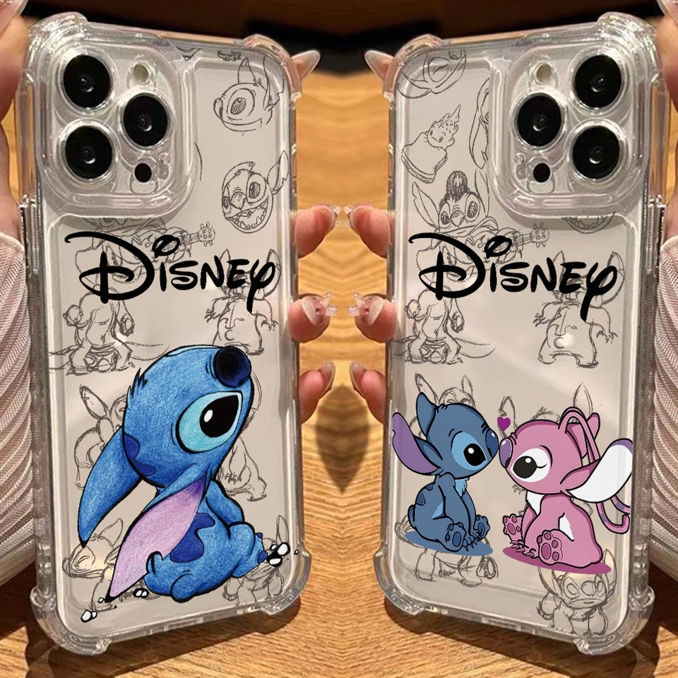 Stitch Angel Lovers pár telefónu pre iPhone vivo V40 V30 V29 V25 V23 V23 Y36 Y35 Y28 Y22 Y21 Y20 4G 5G Soft tenký tenký kryt