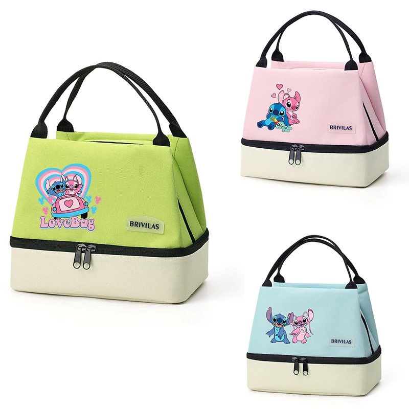 Stitch izolovaný obedový taška, hrubý interiér hliníkovej fólie, ľahký, chladný chladič v kancelárii, škola, piknik, pláž