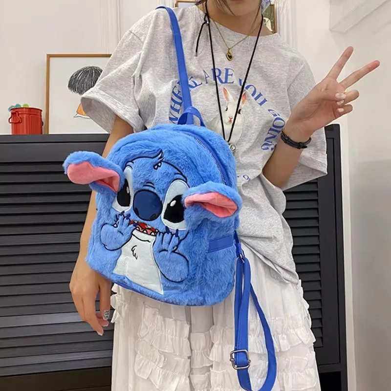 Stitch plyšový nový batoh cartoon Fashion 3d Mini Dámsky batoh veľkú kapacitu roztomilý detský školský vak vysoký kvalitný