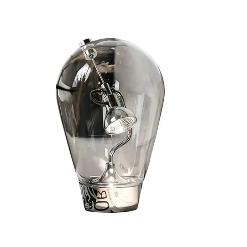 *Stlmiteľná sklenená stolová lampa Magnet nastaviteľný LED Desk Svetlo Navrhnuté taliančinou pre obývaciu izbu spálne