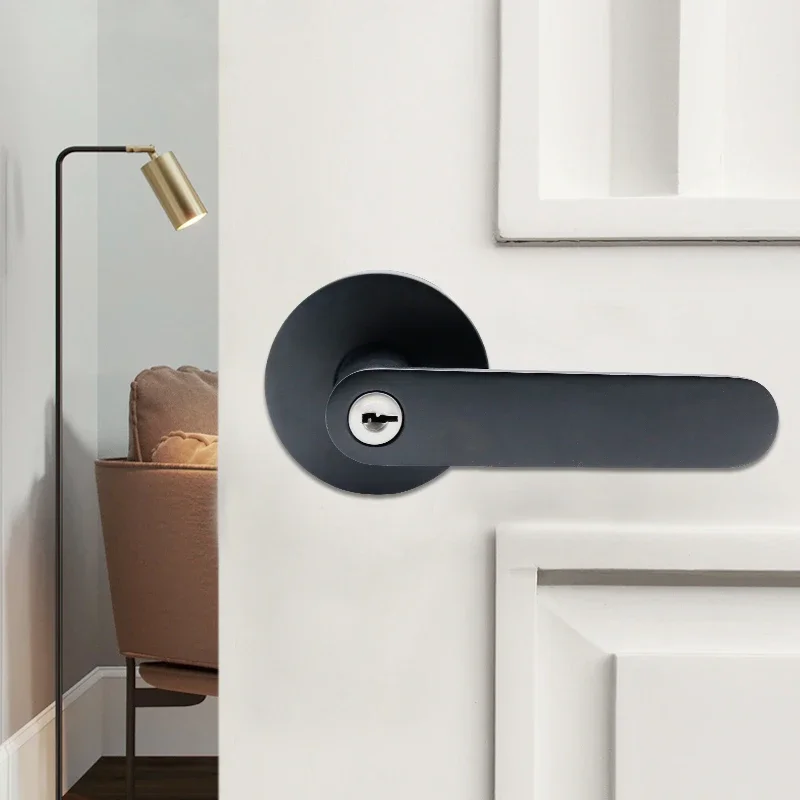 Stlmí dvere zámok spálňa minimalistický dizajn špičkovej páky Tubulárna západka priechodu bezpečnostný zámok valca Interiérový rukoväť Dvere Lock