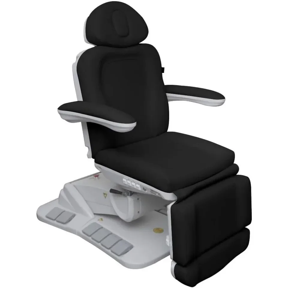 Stolička pedikúry. MEDI SPA a procedúry stolička šedá 120 ° ROTÁCIA Vstavané kontrolné nohy Medical Microfibe22.75d x34W x 22,75H