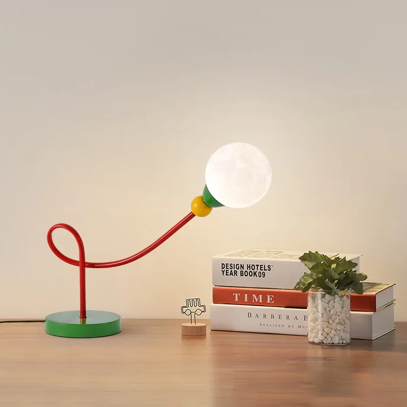 Stolová lampa v štýle krémového štýlu pre ochranu očí Dopamín Magic fazuľová farba blokujúca kreatívna atmosféra nočné svetlo