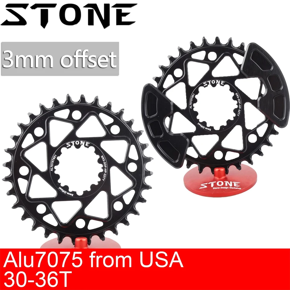 Stone bicykel s priviazaným strážcom okrúhleho kola 3 mm Offset Direct Mount pre SRAM DUB GX Eagle X9 X0 XX1 X01 30T 32 34T 36T