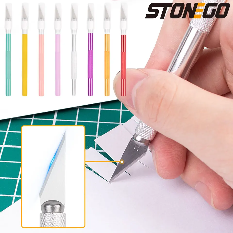 Stonego hliníková prút kovový rezbársky nôž na strihanie ruky tesnenie gravírovania Nástroj na rezanie noža DIY Príručka gravírovanie pera nôž