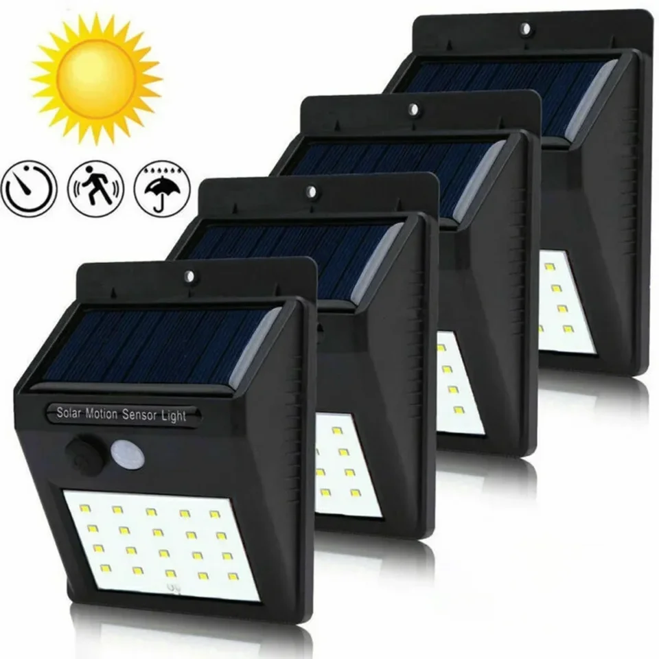 Stonego Waterproof 30 LED Solárne senzor Svetlo s diaľkovým ovládaním Senzor snímača steny Light Outdoor Terasa záhradná stena Svätý