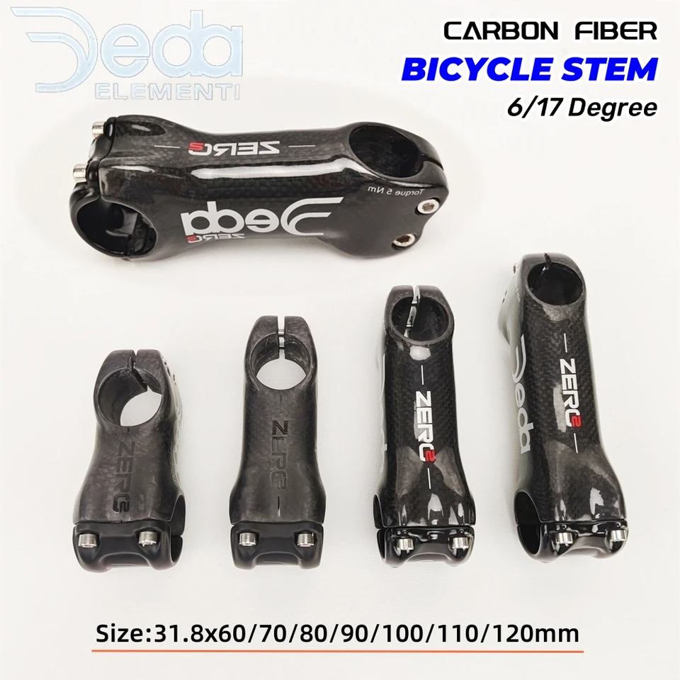 Stonka na bicykli z uhlíkových vlákien 6/17 stupňov 31,8 * 60/70/80/90/100/110/120 mm MTB MTB Road Bicycle Stôre bicyklov