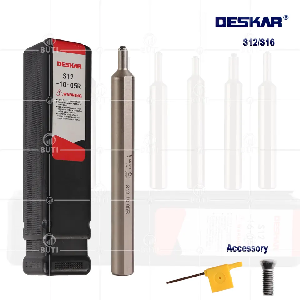 Stopar 100% Original S12 S16 Series CNC Lathe Tool Internal Structed Slotted Cutter Cutter Bar S12-10-05R S16-15-07R Držiak vložky