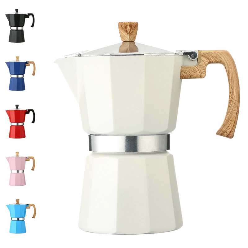 Stovetop espresso mokapot taliansky vlastný expresný expresný klasický hliník 3 6 šálok taliansky kávovar Moka Pot