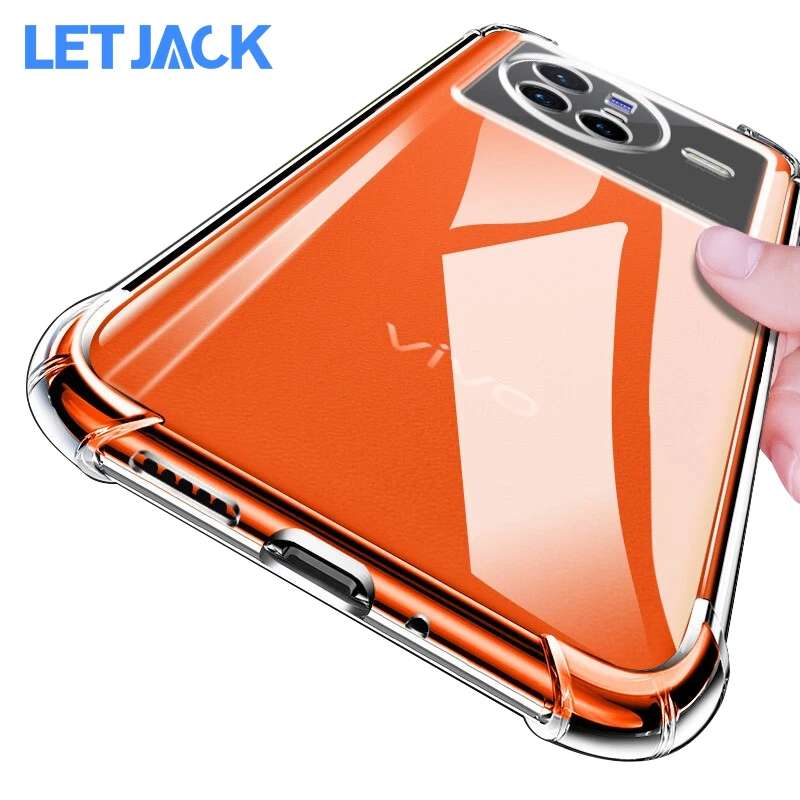 Strachproof Clear Case pre Vivo X80 X70 X60 PRO Plus x Poznámka Silikón TPU Soft Case pre Cover Vivo Iqoo 10 9 8 Pro Y33S Y31 Y51