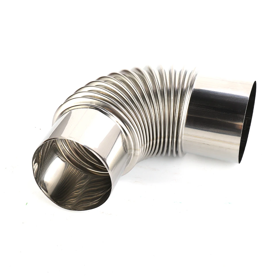 Straky nehrdzavejúce ocele Pádané potrubia lakte 90 stupňov Silvers Komimney Spal plynové potrubie Ohrievače výfukových rúrok 30/40 cm 60/80 mm