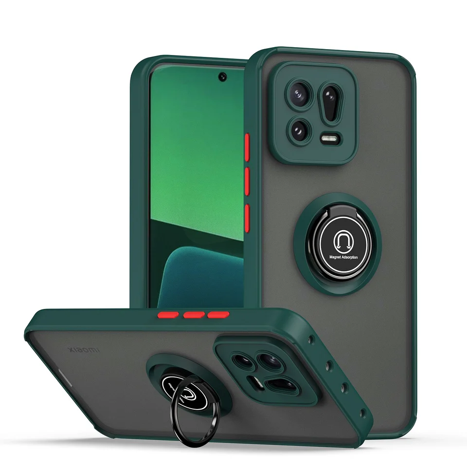 Stramproof Armor puzdro pre Xiaomi 13 Pro Magnetic Stand Ring Puzdro pre puzdro pre Xiomi Xiaomi13 Mi13 Mi 13 PRO 5G Hard PC Matte Cover Cover