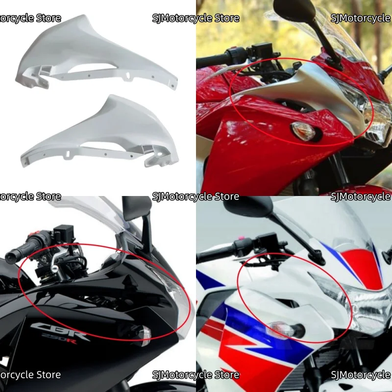 Strana motocyklového nosa vzduchu Vzduchový prívod Ram Hood Panel Fairng Fit for Honda CBR250R CBR250 R 2011 2012 2013 2014