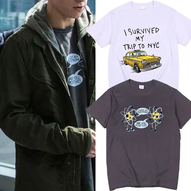 Stratil som elektrón Tom Holland Rovnaký štýl grafika T tričko Men ženy Vysoko kvalitné bavlnené tričká módne streetwear ropa hombre