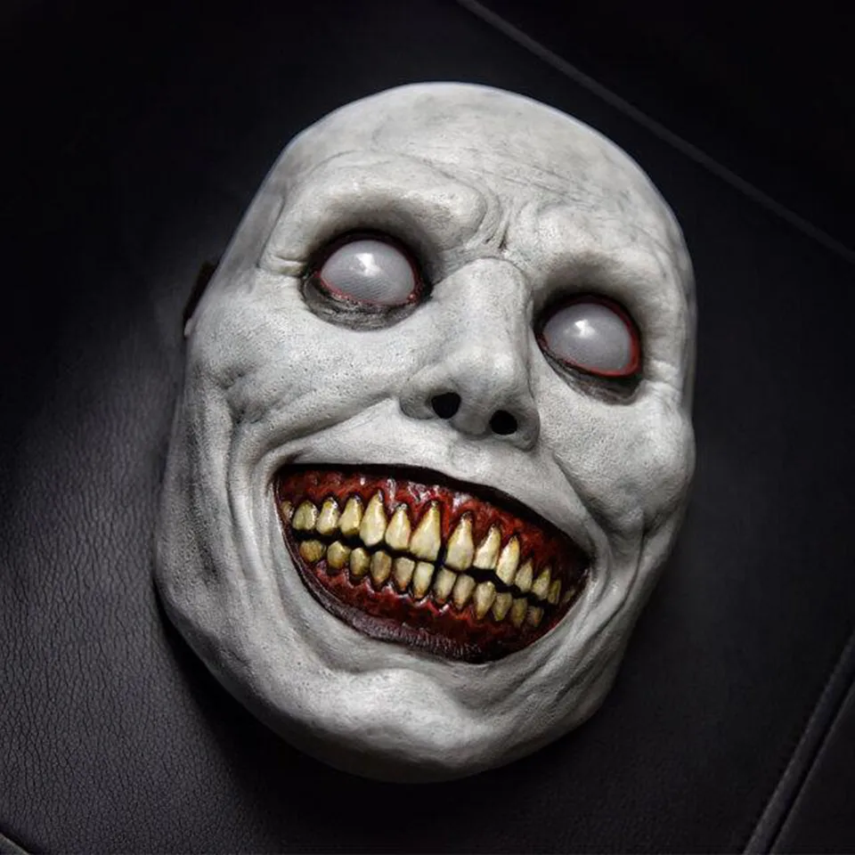 Strašidelná Halloweenská maska ​​Usmievavá démoni Horor tvár Masky Zlá cosplay props párty maškarná maska ​​halloween maska