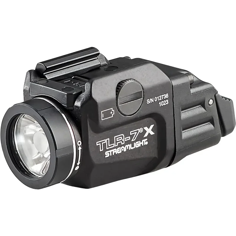 Streamlight 69424 TLR-7 x 500-lumen kompaktné taktické zbrane svetlo, obsahuje vysoké, nízke pádlové spínače a súpravu kľúča, čierna