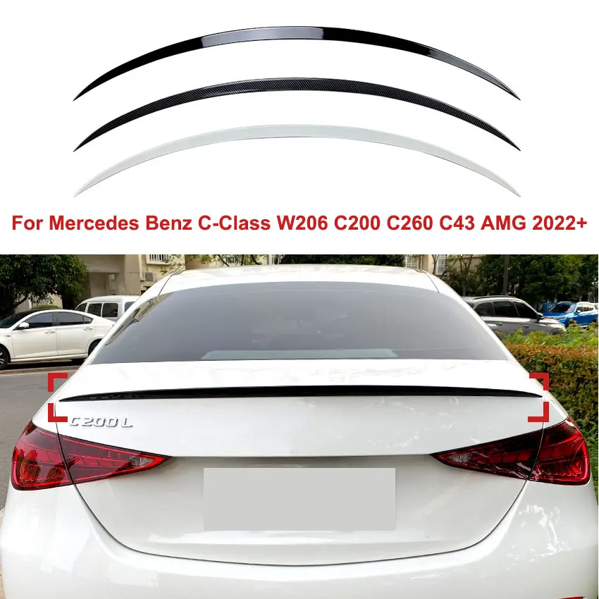 Strecha automobilu Trun Spoiler Tail Wing Lip pre Mercedes Benz C Class W206 C200 C260 C300 C43 C63 AMG 2022+ Modifikácia tela