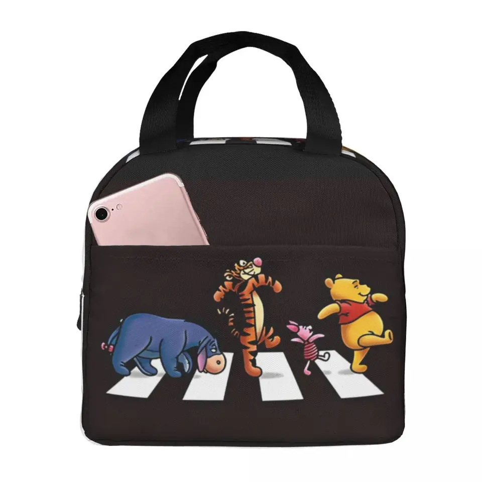 Stredná škola obedová boxová taška Priatelia na Abbey Road 2024 New Disney Tigger & Pooh Winnie Totelunch Food BoxPicnic