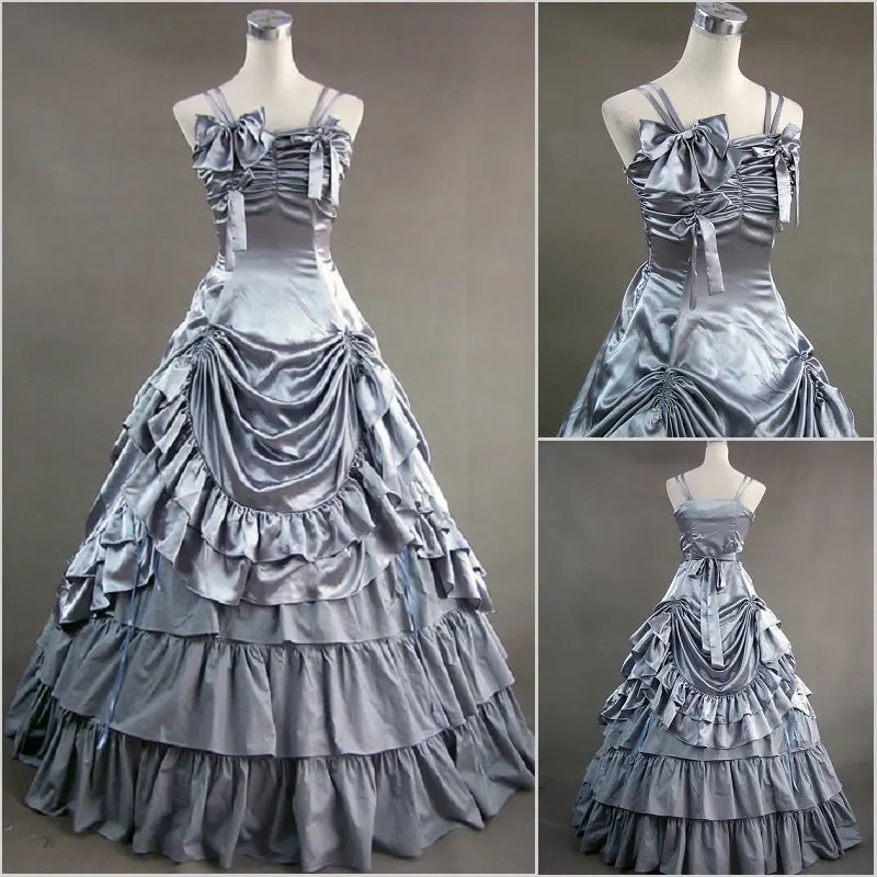 Stredoveké guľové šaty sladké lolita šaty vintage falbala bowknot dlhé viktoriánske šaty kawaii gothic lolita jsk loli cosplay