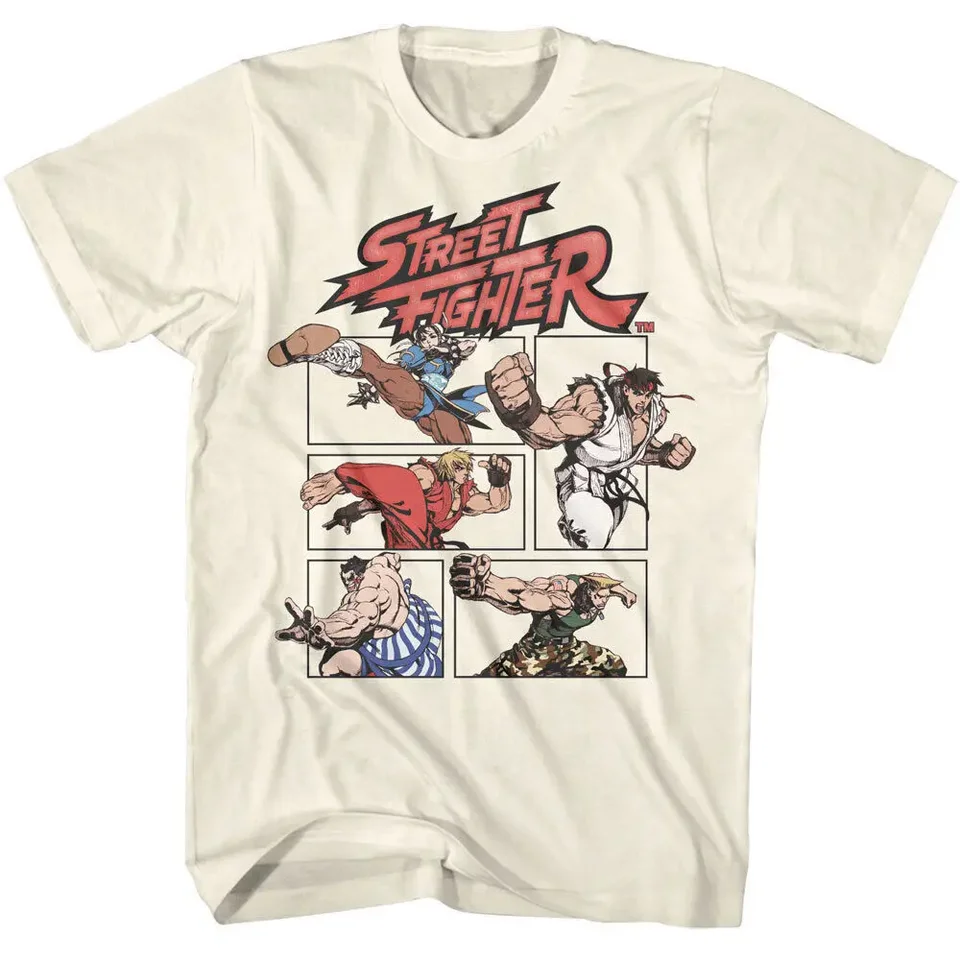 Street Fighter Fist Flying Pánske tričko Guile E.Chun-Li Ryu Kenunisex Luxury Brand Retro