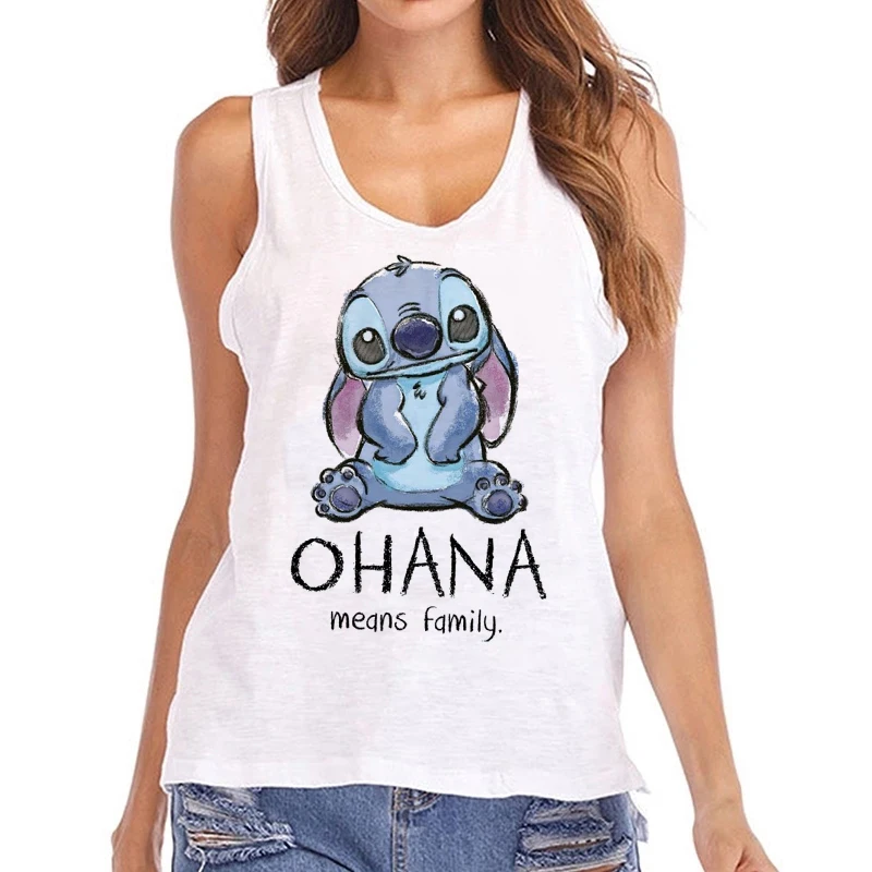 Streetwear gotické Disney Lilo steh Tank top top vtipné tričko Dámske dámske stehy steh tričko Grafické tričko Tshirt Žena Žena