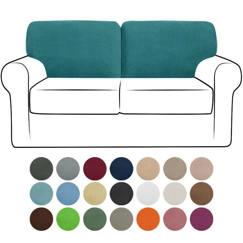 Stretch gauč T vankúšový kryt alebo pohovka operadlo vankúšiky Slipcover vhodné pre pohovku kresla Loveseat, gaučový chrbát vankúšového krytu