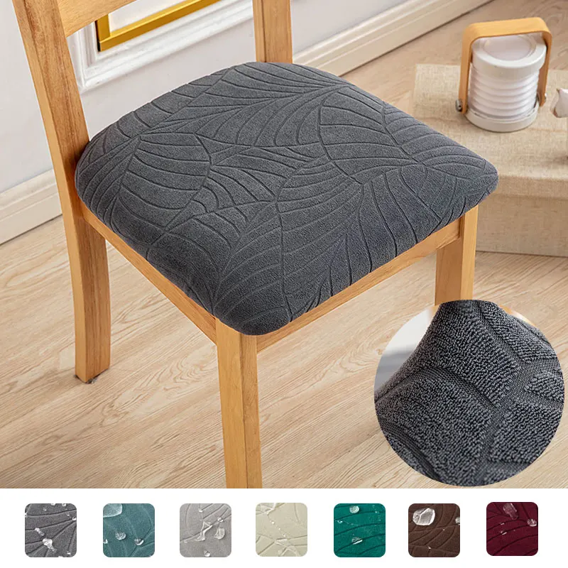 Stretch Jacquard Sedadlá zakrýva vodotesné odnímateľné umývateľné protiľahlé jedáleňové stoličky sedadlo vankúšov
