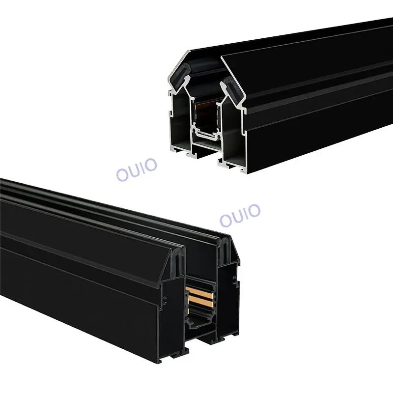 Stretch strop moderné zapustené magnetické stopy dizajn LED žiarovka LED žiarovka Magnetický koľajový stropný systém vnútorná koľajová koľajnica