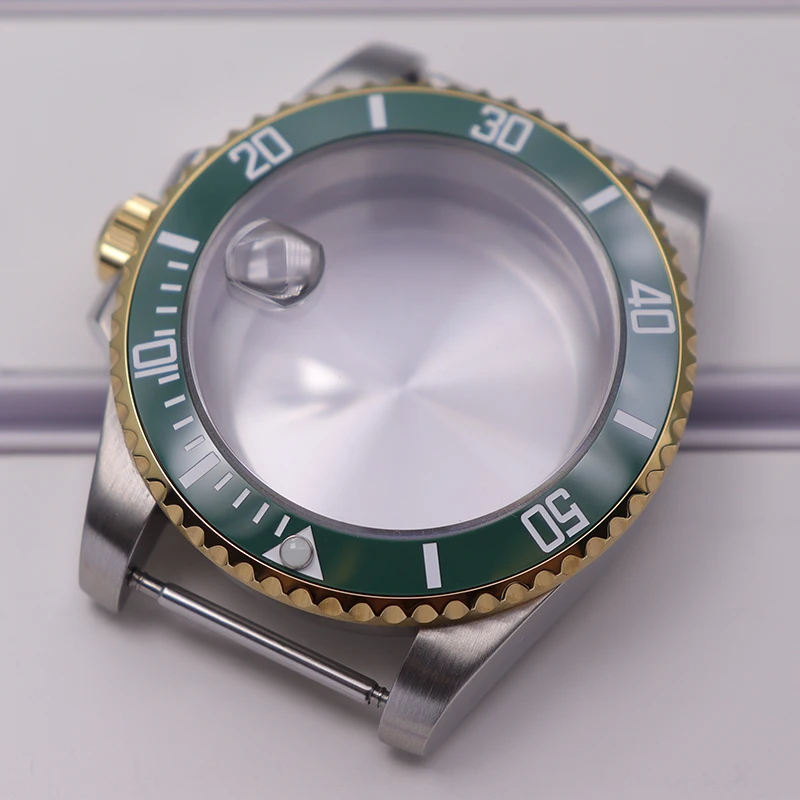 Strieborné a zlato 40 mm luxusné pánske hodinky pre prípad Seiko NH35 NH36 NH38/34 MIYOTA 8215 ETA 2824 MOHE 28,5 mm