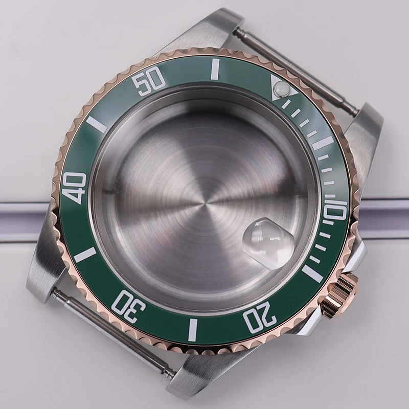 Strieborné ružové zlato 40 mm pani Luxusné hodinky Puzdro