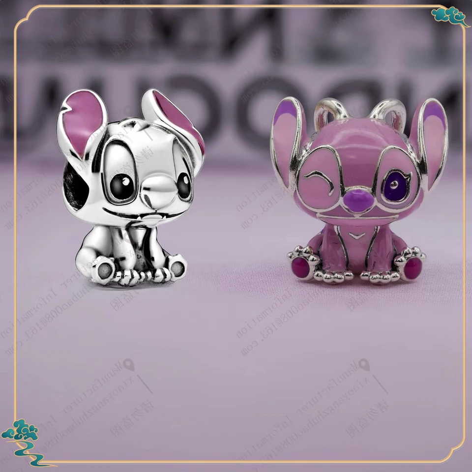 Strieborný steh a anjelské kúzla S925, ideálne pre fanúšikov Disney, zapadá do náramku Pandora