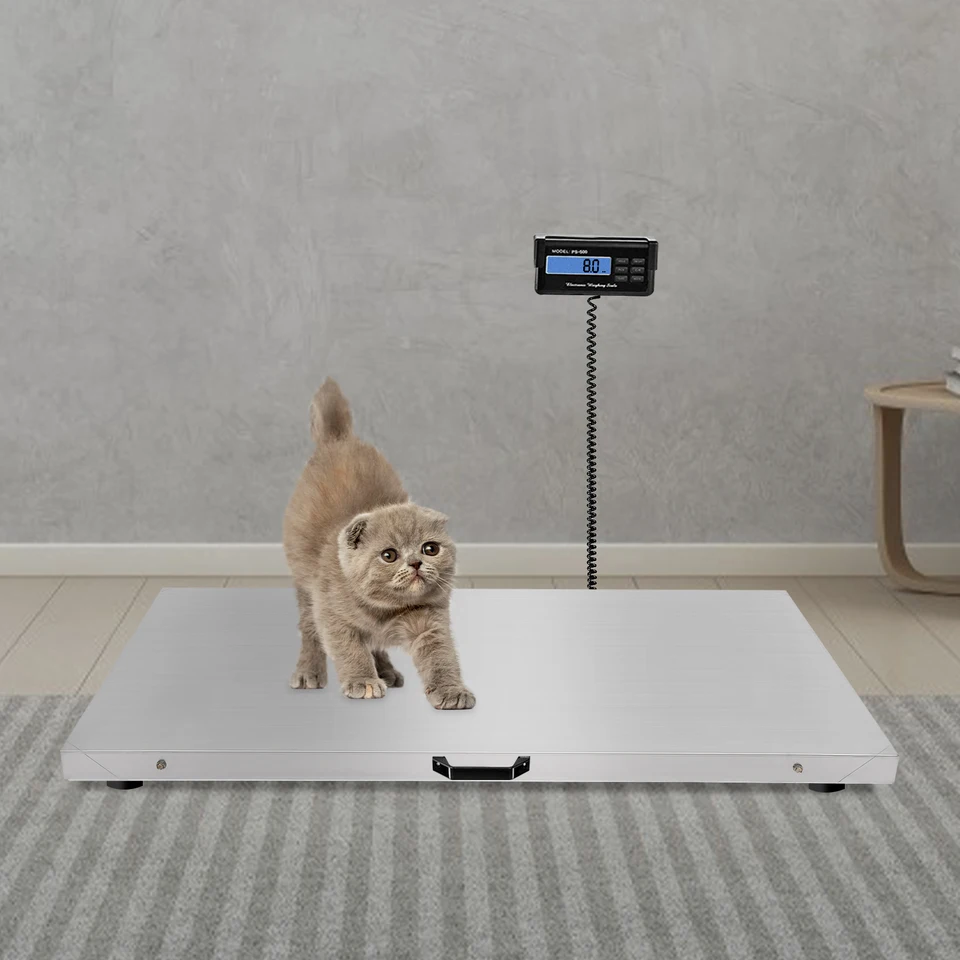Striebro PET Animal Digita Scale Hmotnostná váha nástroja ABS Material Sell 103,5*53*6 cm