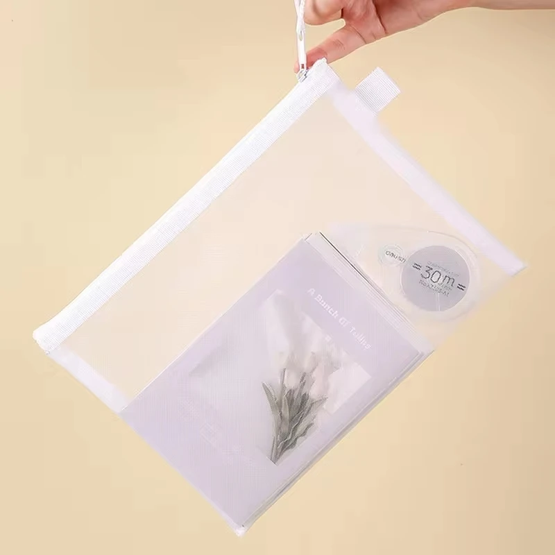 Striehnutie zipsového vrecka A4/A5/A6 Zipper Document BAG Witerproof Zip Zips Hračky Hračky Sundries Puzzle Storage Tack Cuence Puzdro