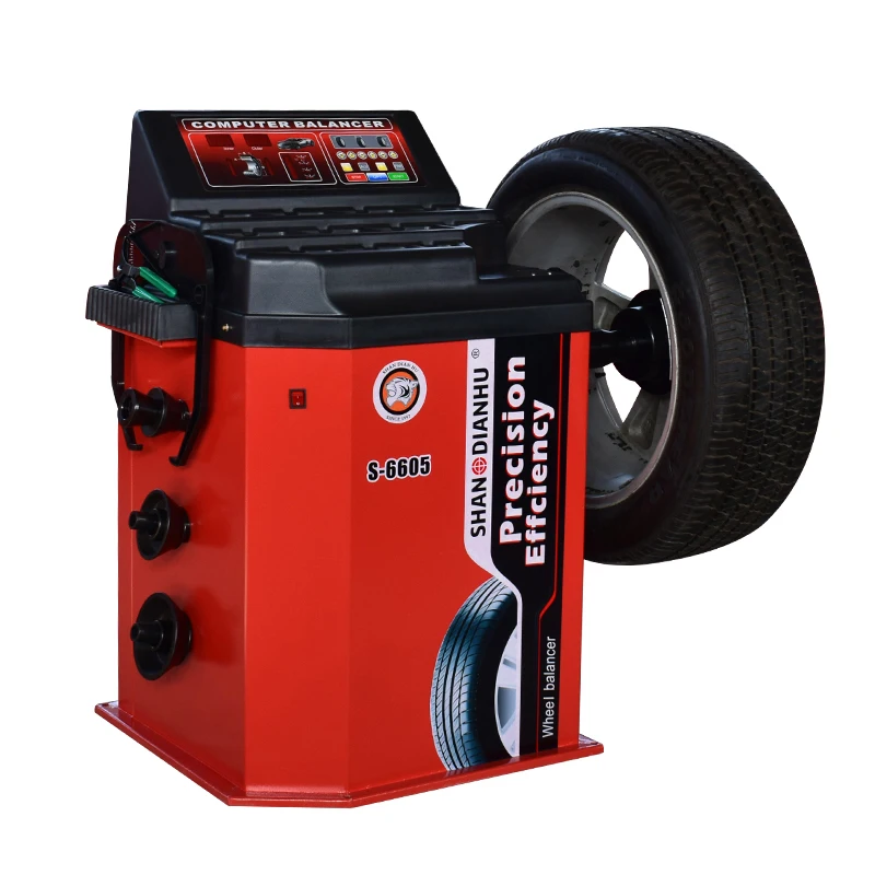 Stroj na vyváženie pneumatík S-6605 220V/0,25 kW Dynamický vyváľovač kolesa RIM Automatická rýchlosť vretena ≤ 200 mpm
