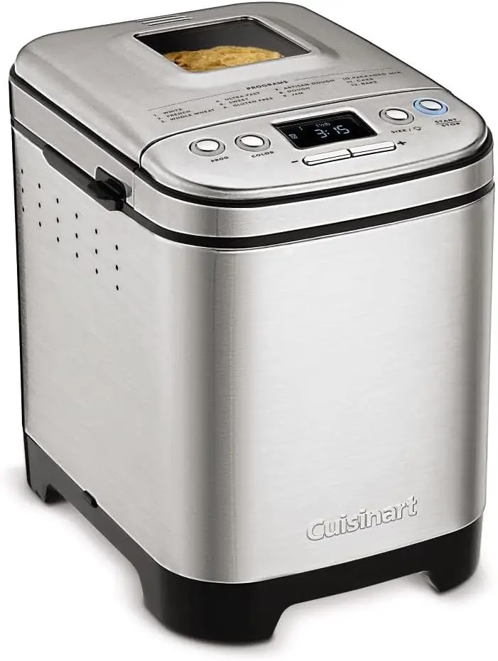 Stroj na výrobu chleba, kompaktné a automatické, prispôsobiteľné nastavenia, do 2 libier, CBK-110P1, strieborné, čierne