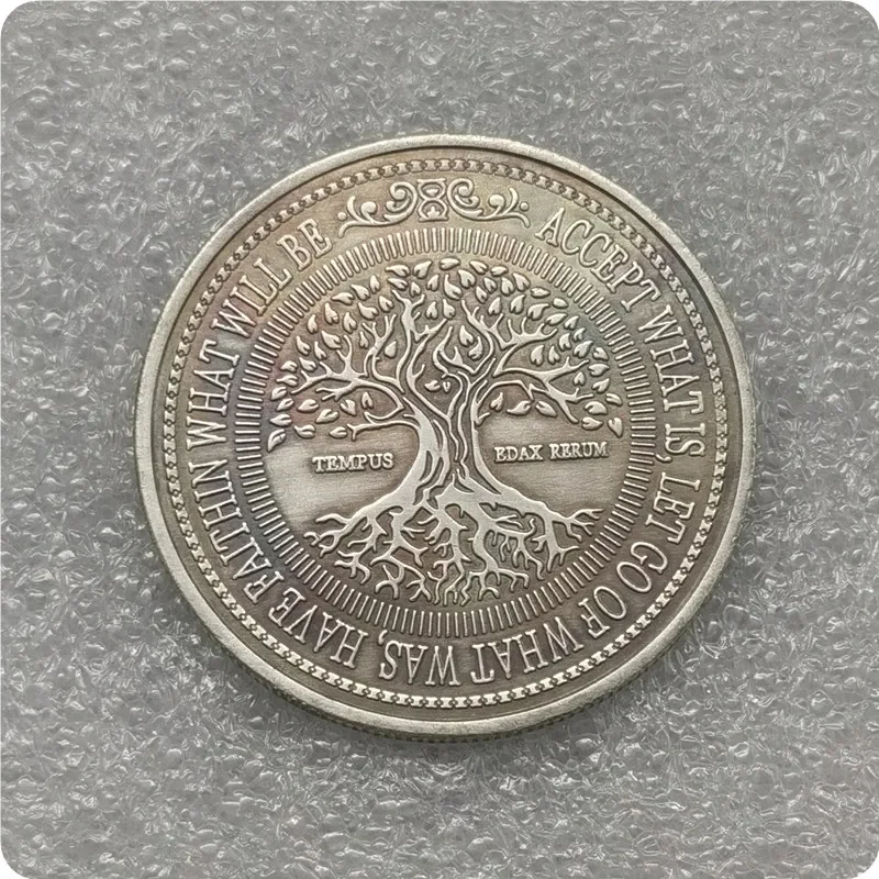 Strom života Pamätná minca, putovacia minca pamätná medaila, zbierka Spomienka na mince Challenge Pocket Coins Christma